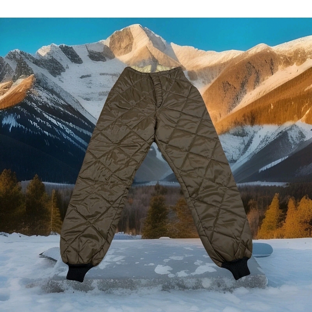 Men's Vintage Quilted Pants - Brown